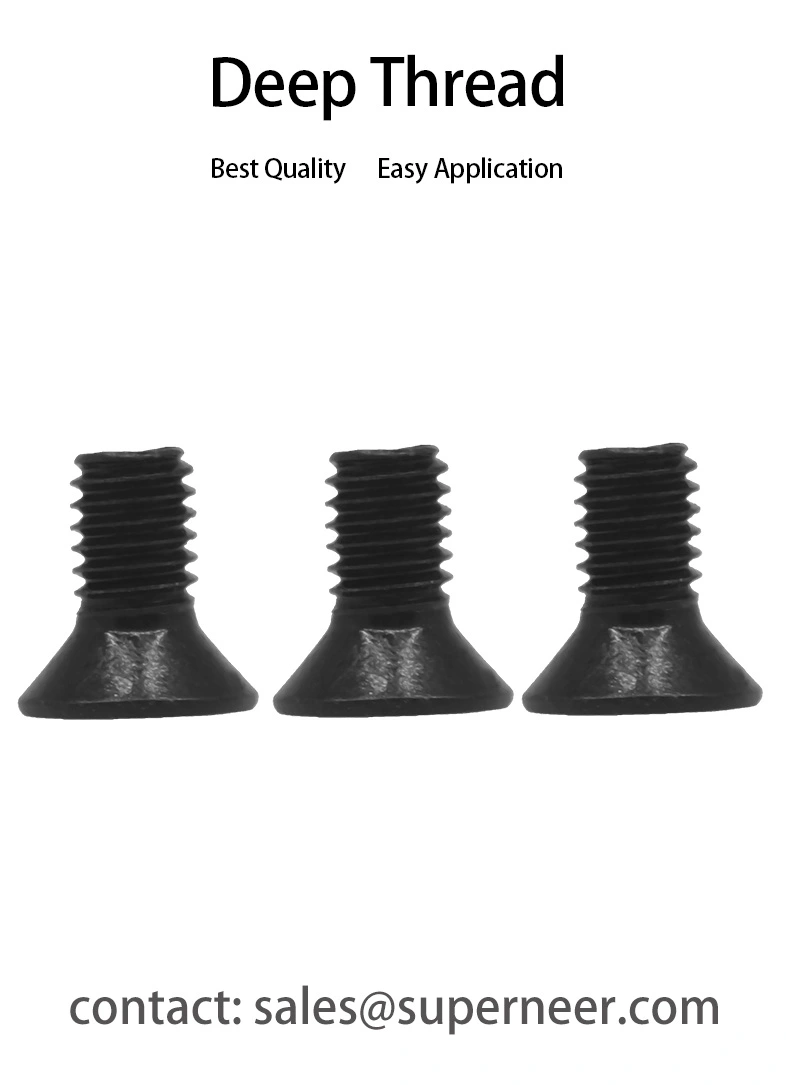 8-32 x 3/8" Flat Head 82&deg; Torx Machine Screw Steel Black