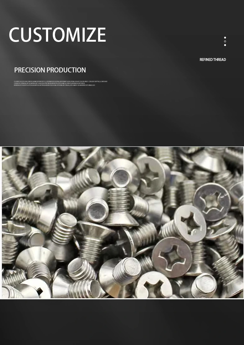 8-32 x 1/4" Flat Head 82&deg; Phillips Machine Screw SUS304 Stainless Steel Inox
