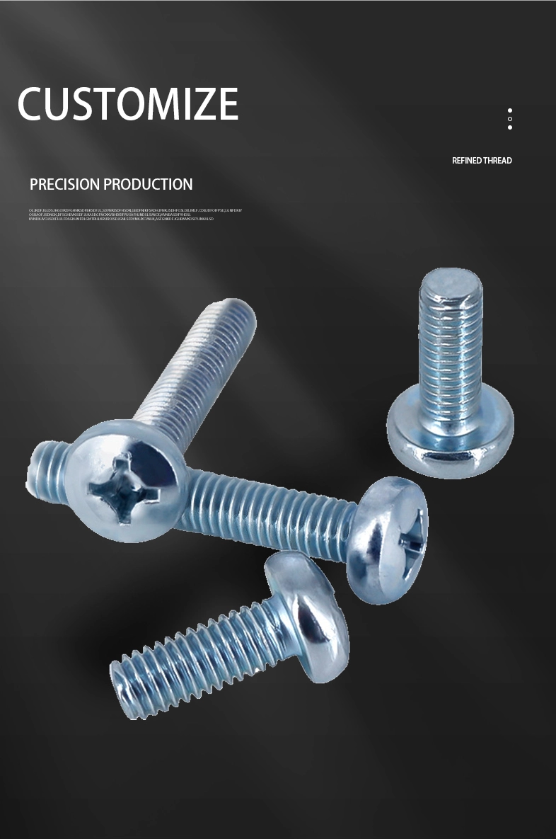 3-48 x 3/8" Pan Head Phillips Machine Screw Steel Blue Zinc Plated ANSI/ASME B18.6.3
