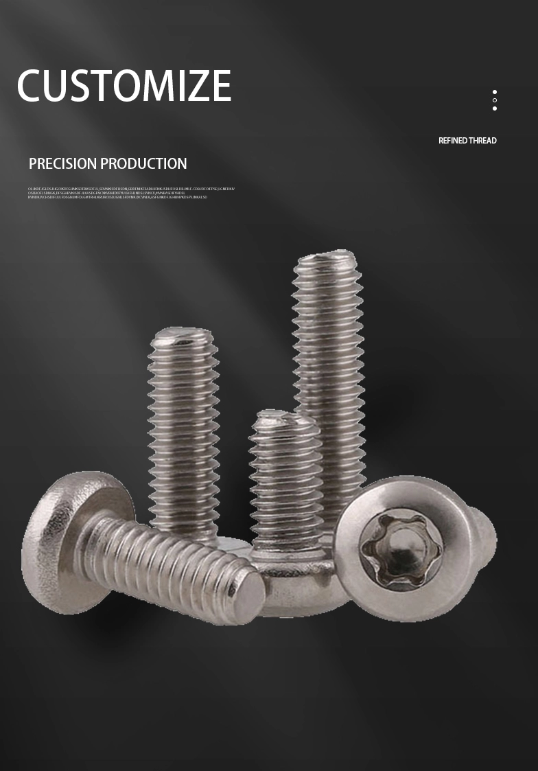 M2 x 6 mm  Pan Head Torx Machine Screw SUS304 Stainless Steel Inox ISO 14583