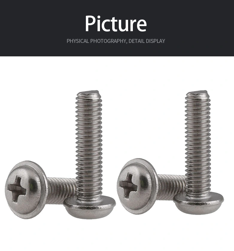 8-32 x 3/16"  Pan Washer Head Phillips Machine Screws SUS304 Stainless Steel Inox