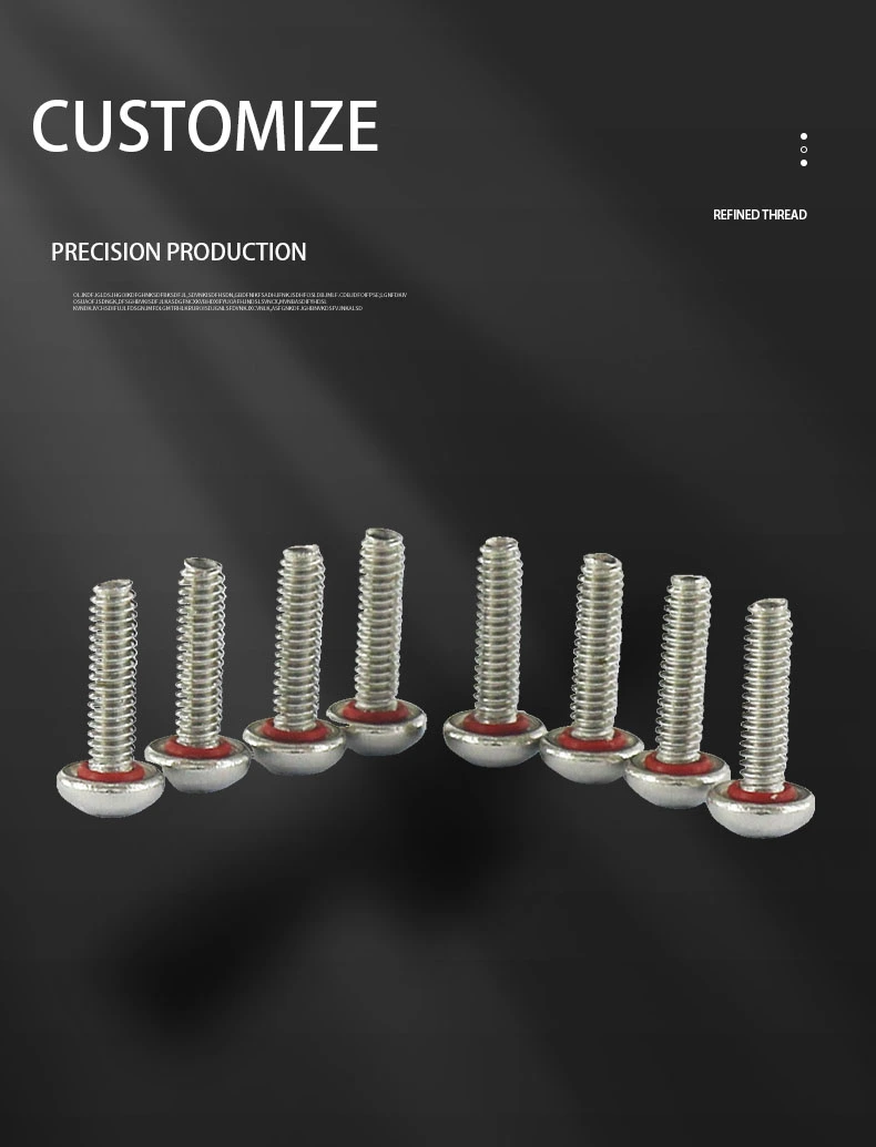 M2 x 8 mm Self Sealing Screw Pan Torx Head  SUS304 Stainless Steel Waterproof Screws