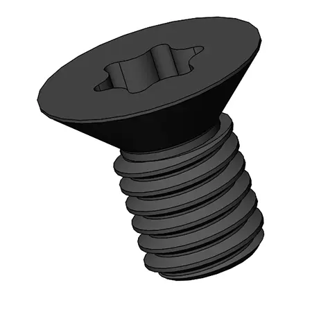 Black Zinc Plated Steel Torx Flat Head Screws