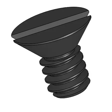 Black Zinc Plated Steel Slot Head Screw
