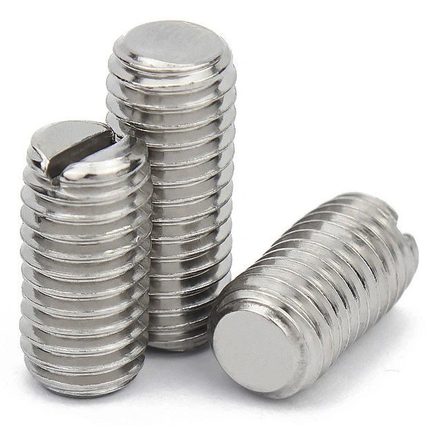 Sus304 Stainless Steel Slotted Set Screw with Flat Point