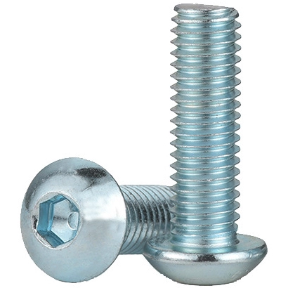 Blue Zinc Plated Steel Button Head Socket Cap Screw
