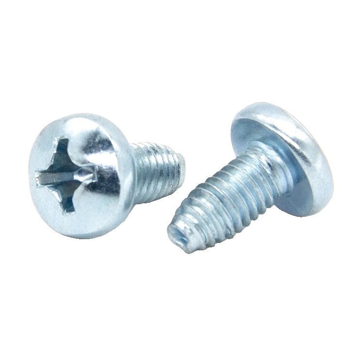 Blue Zinc Plated Steel Phillips Pan Head Trilobe Thread Rolling Screws 