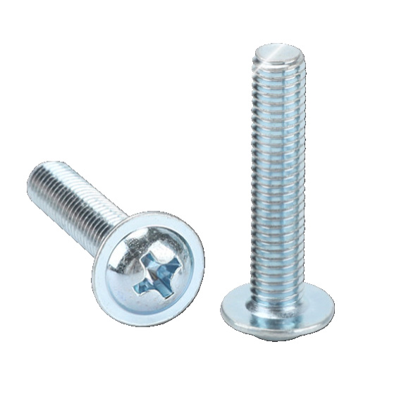 Blue Zinc Plated Steel Phillips Washer Head Screw